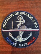 patch thermocollant brodé croiseur de grasse C610 marine nationale 10cm .....
