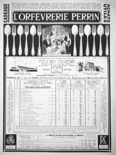 Publicité 1936 orfèvrerie - 1936, l'orfÈvrerie