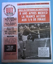 FOOTBALL BUT n°697 de 1976 MICHEL PLATINI STAR DES JEUX OLYMPIQUES A MONTREAL