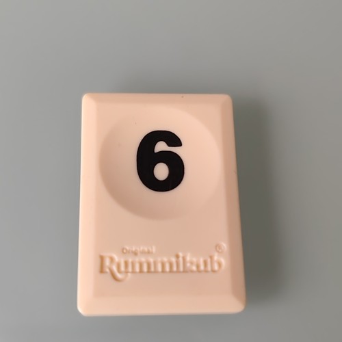 Tuile chiffre noir pièce - tuile, 6