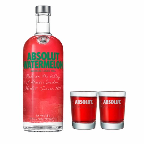 Absolut vodka watermelon set - vodka,