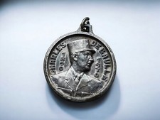 Porte-clé Charles De Gaulle 1890 1970 Vintage Croix De Lorraine Commémorative
