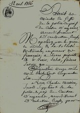 1856 Acte notarié  Bussière-Nouvelle CHAMBROUTY métayer BELLOT à Vauchassade