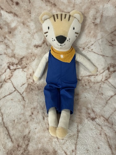 Doudou peluche tigre beige