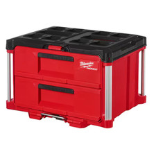 MILWAUKEE PACKOUT 22 In. 2-Drawer Tool Box with Metal Reinforced Corners