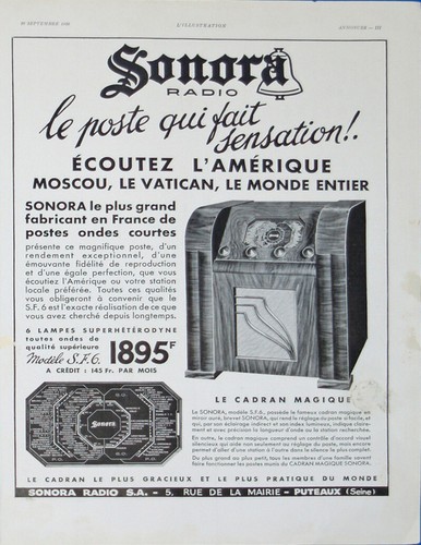 Publicité sonora radio - sonora,