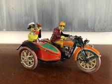 JOUET, MOTO SIDE CAR EN TÔLE " PAYA " ESPAGNE