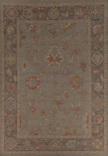 Dîner Pièce Fait à la Main Zone Tapis 9x12 Légumes Teinture Oushak Turque Laine