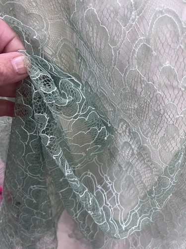 Dentelle calais verte et - dentelle, de