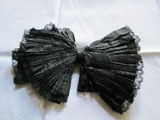 Ancien noeud taffetas plissé noir