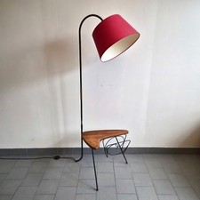 LAMPADAIRE VINTAGE 1950 TABLETTE BOOMERANG PORTE-REVUES 50S ROCKABILLY 1950S