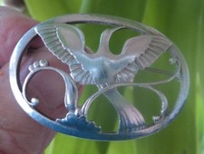 Georg Jensen Danois Broche 238 Stg. Argent Oiseau De Paradis Danemark C.1960 /