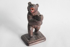 Porte crayon Ours bois sculpté Art populaire Forêt Noire (60941)