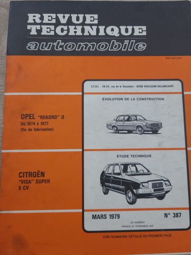 Rta revue technique - revue, automobile