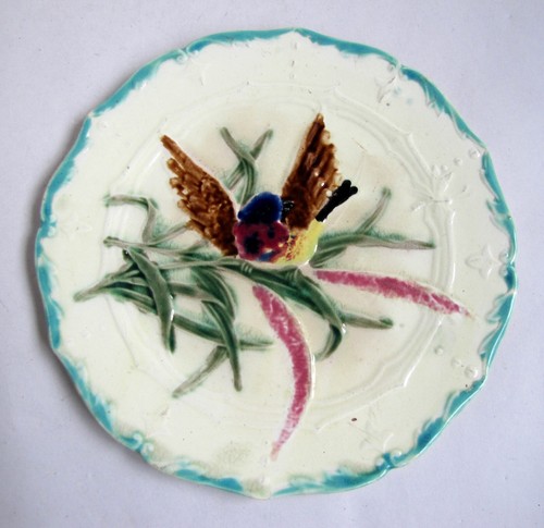 Assiette oiseau barbotine - oiseau, en
