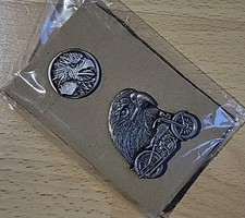 HARLEY DAVIDSON LOT 2 PIN'S PIN PINS VINTAGE EPINGLETTE METAL ARGENTE MOTOS RIDE
