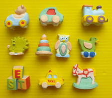 Fève - Série complète - Les jouets en bois - Voiture Train Cheval bascule Anneau