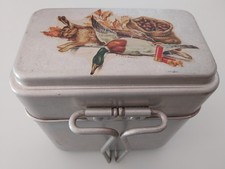 Ancienne gamelle militaire aluminium – décor chasse Ziloky Boston – vintage