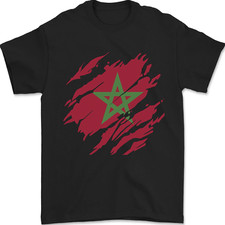 Déchiré Maroc Drapeau