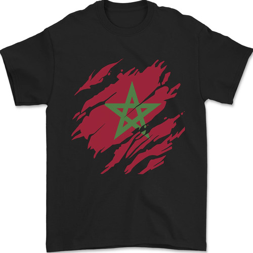 Déchiré maroc drapeau - maroc,