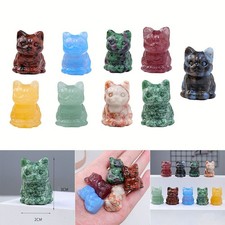Figurines de chat en cristal