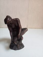 Bronze Dalou Femme Nue S’essuyant Le Pied Reproduction 11 Cm