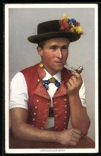 Carte postale appenzeler senn - carte, appenzeler-senn