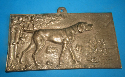 Plaque bronze chien de - en,