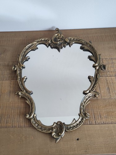 Miroir doré ovale - miroir, bronze
