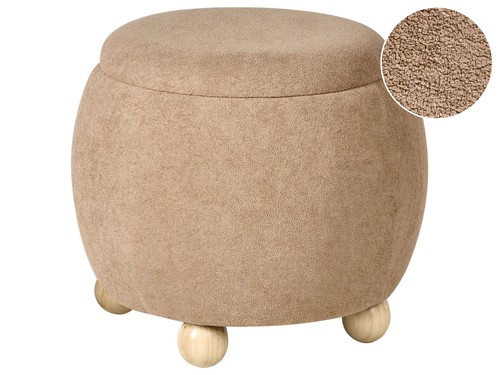Pouf bouclé avec espace de - pouf,