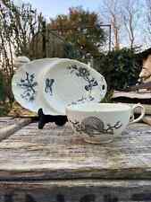 Tasse, sous tasse polychrome -