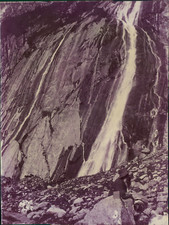 France, Mont Blanc. Cascade près du Mauvais Pas, cca. 1900 Vintage citrate print