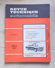 Revue technique SIMCA 1501 spécial 1501 1970