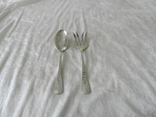 Ancienne cuillère / fourchette mignardise dessert glace Christofle plaqué argent