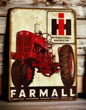 Plaque métal Tracteur IH