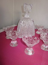 Carafe en cristal de Bohème et ses 6 verres