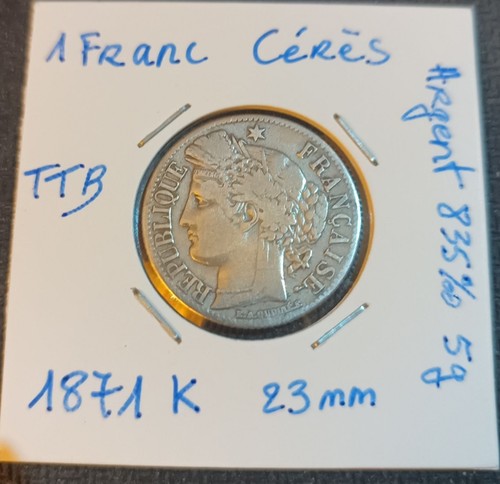 Franc cérès 1871 k - ,