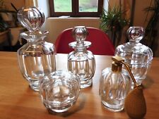 RARE BACCARAT ensemble de toilette, cristal flacons vaporisateur poudrier boite
