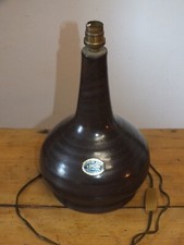 Pied de lampe vintage en grès, poterie d'art Karoly Balogh, Dreux