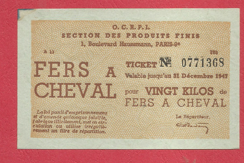 Billet ticket matieres - ticket, ocrpi