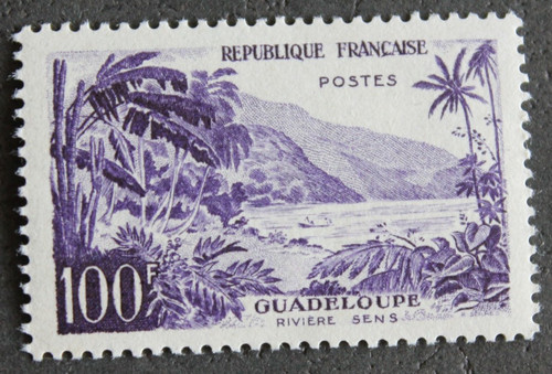 Timbre france guadeloupe - -,
