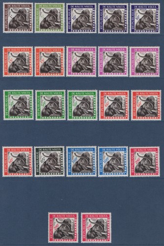 Haute volta lot timbres - -,