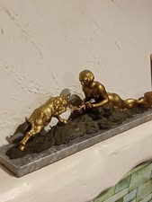 Sculpture Art Deco Femme Nue et Chevron J.LIMOUSIN