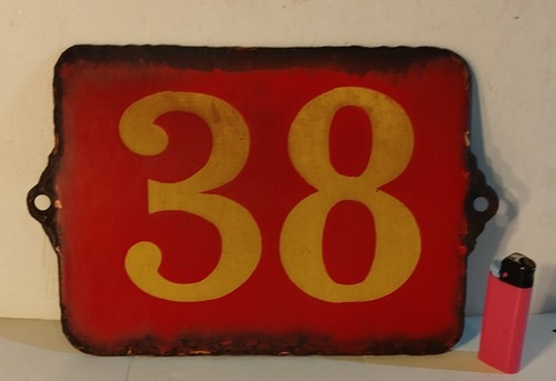 Plaque émaillée numéro - émaillée,