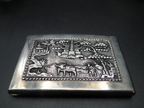 Porte cigarettes ancien argent - cigarettes,