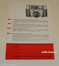 Feuillet publicitaire ADOX pour Appareil Photo POLOmatic 3 - FOTOWERKE Germany