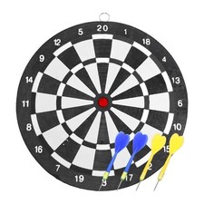 Set cible et fléchettes - SPORT AND FUN - Papier enroulé - 4 fléchettes - Diamet