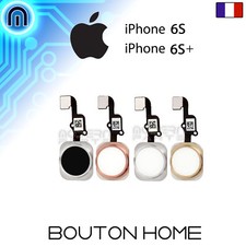 Bouton Home iPhone 6S / 6S+ Plus Noir Rose Blanc Doré Menu Principal Retour 