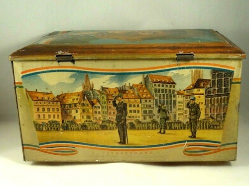 Ancienne boîte tôle - , biscuits