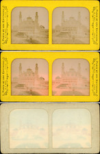 Stéréo, Paris, Palais du Trocadéro  vintage stéréo card tissue, carte jour et nu
